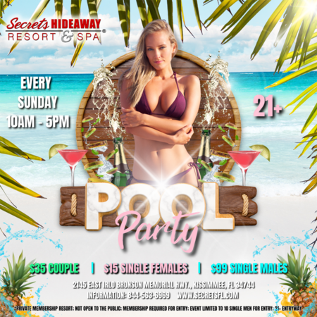 Pool Party 10am-5pm - My Frisky Business