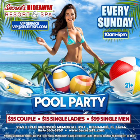 Sunday Pool Party - i.Candy parties Holiday Bash Takeover